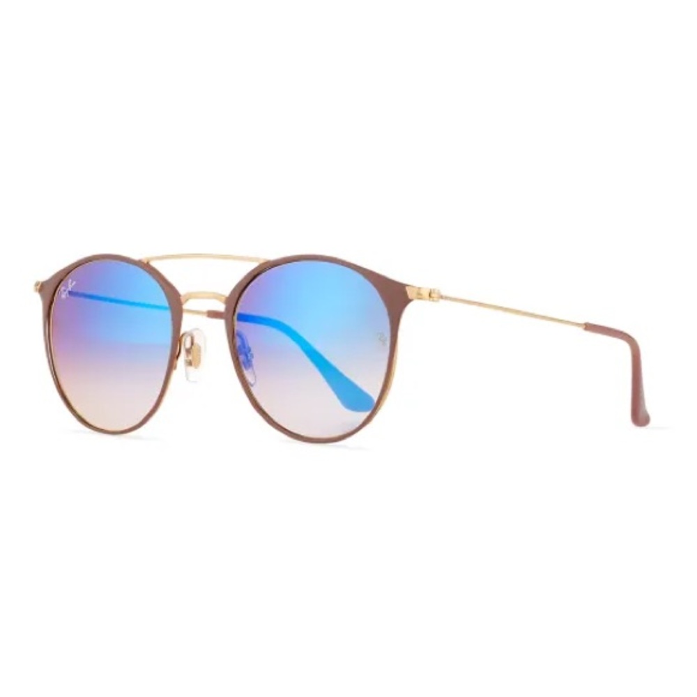 COPY -RAYBAN mirrored round double bridge sunglasses
